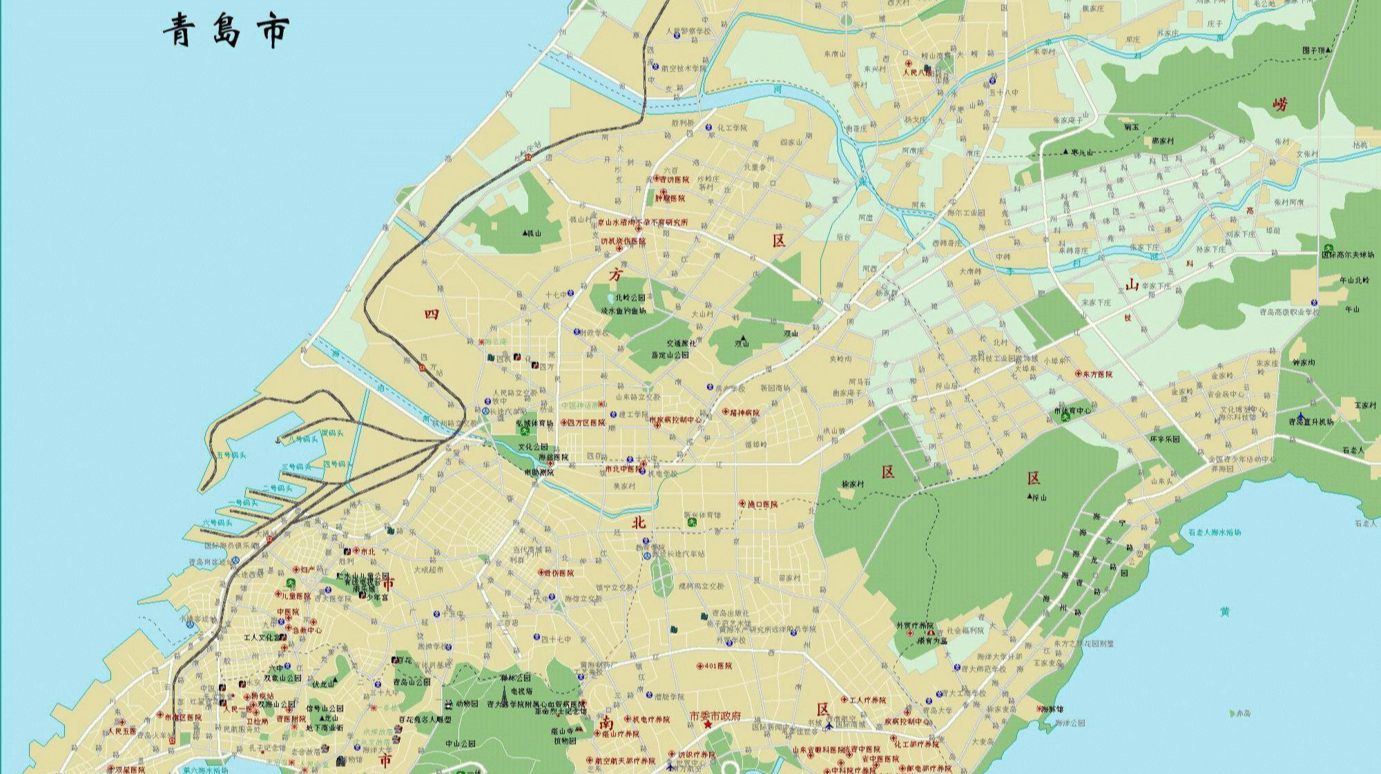 青岛电子地图 头条百科