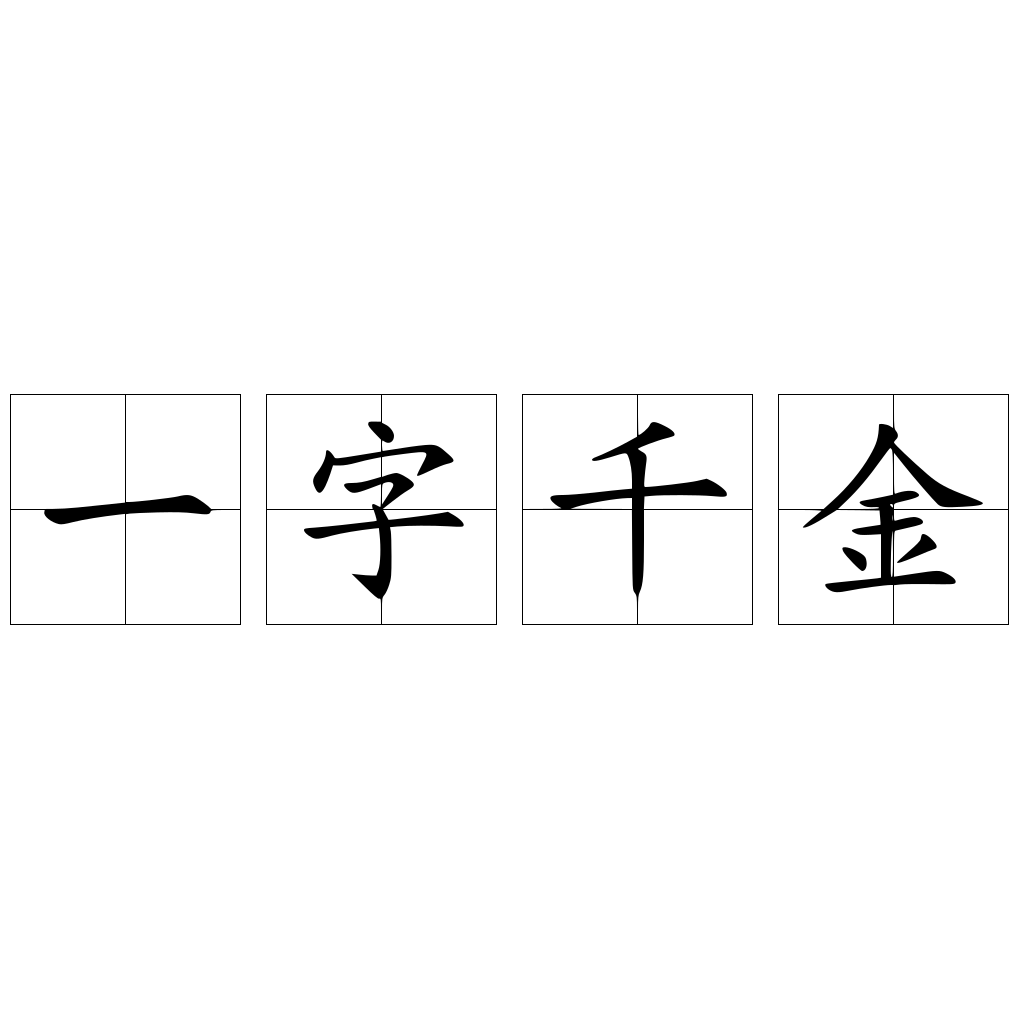 一字千金 快懂百科
