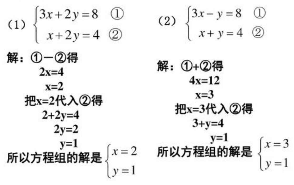 二元一次方程组 快懂百科